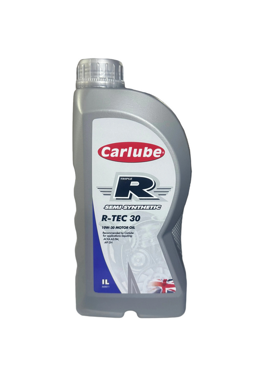 CARLUBE TRIPLE R SEMI SYNTHETIC R-TEC 30 10W-30 MOTOR OIL 1L