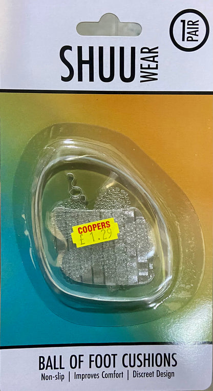 Shuu Ball of Foot Gel Cushions, Clear - 1 Pair