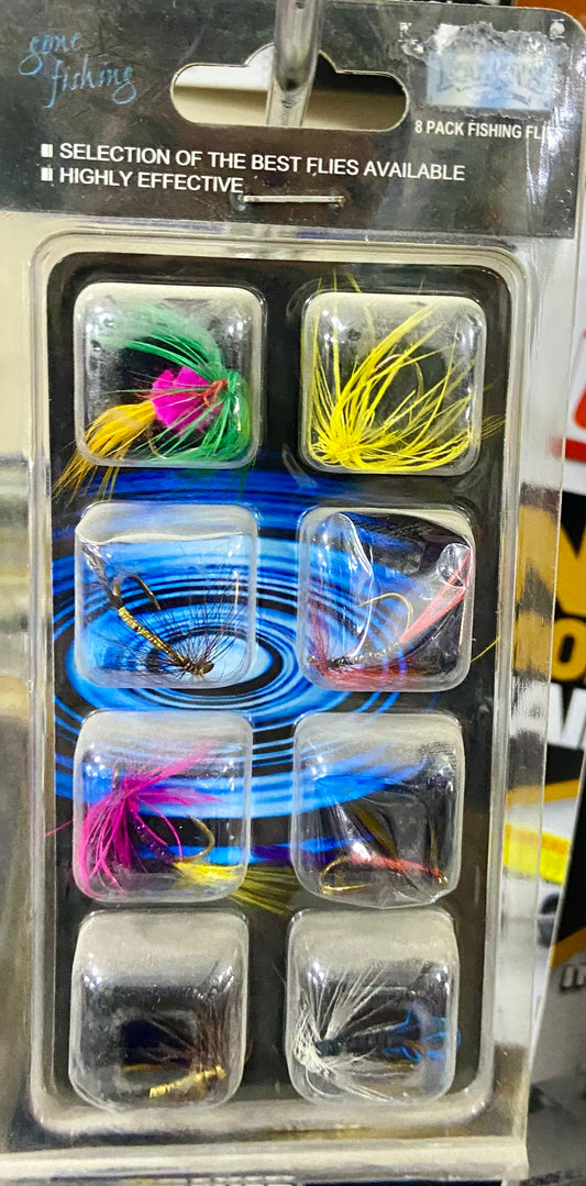 8 mouches de pêche
