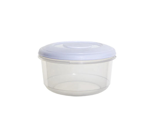Boîte de conservation ronde de 1 litre avec couvercle blanc