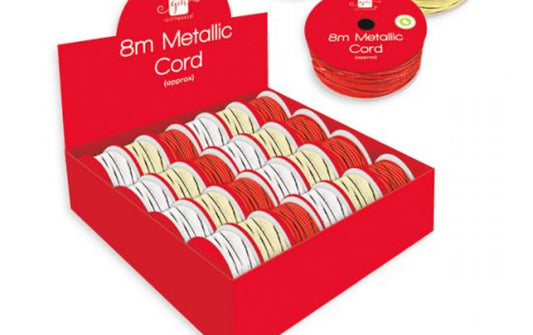 Cordon métallique 8 m, couleurs assorties