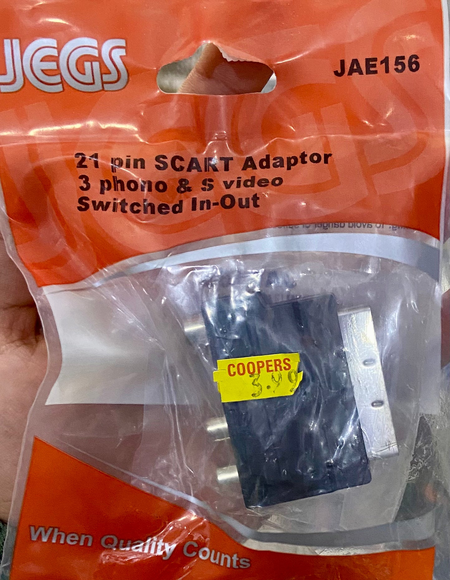 ADAPTATEUR PERITEL 21 BROCHES JEGS 3 PHONO ET S-VIDEO COMMUTABLE ENTRÉE-SORTIE