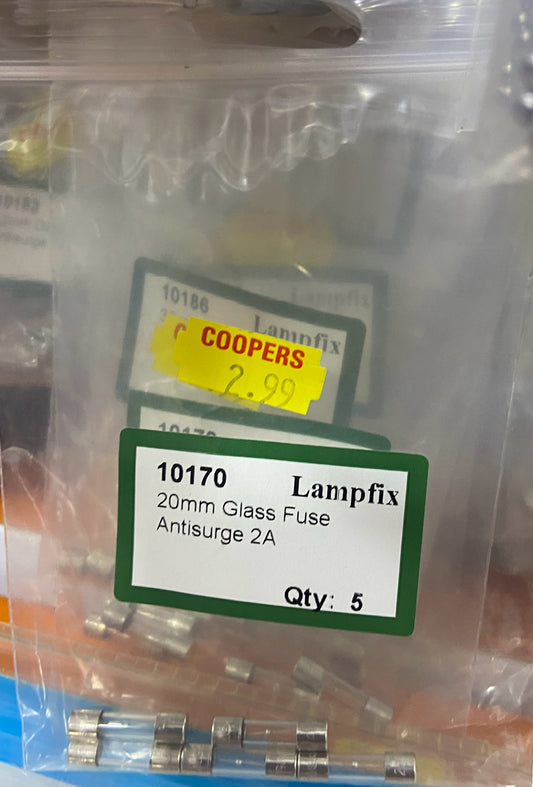 LAMPFIX 20mm GLASS FUSE ANYISURGE 2A