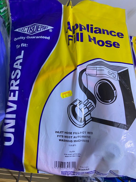 ELECTRUEPART APPLIANCE FILL HOSE  1.5 (5”) UNIVERSAL