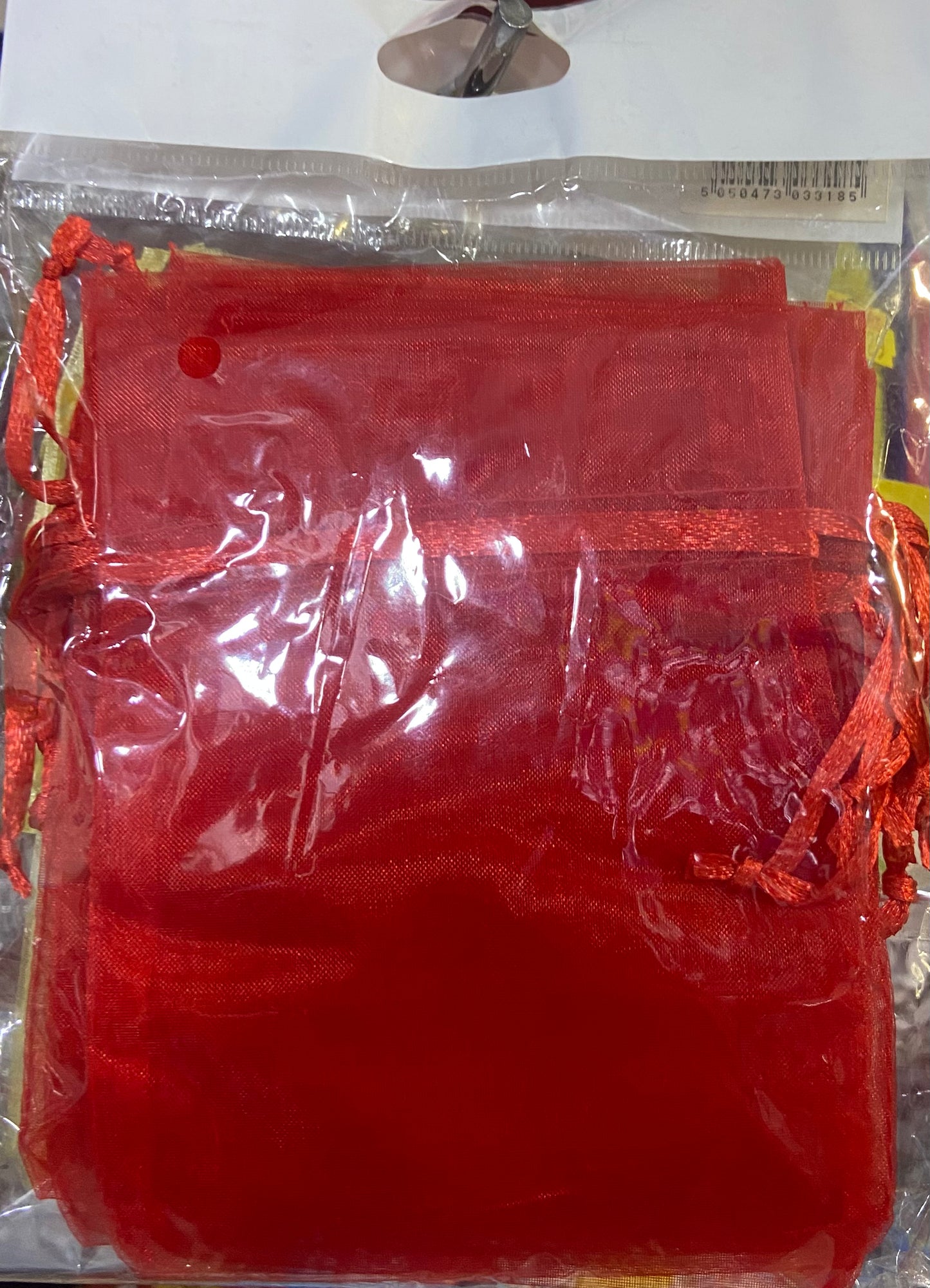 RED ORGANZA BAG