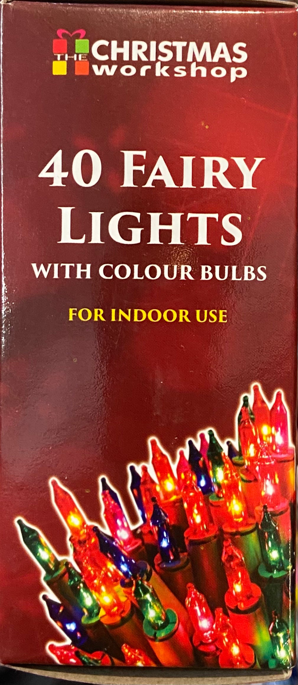 ATELIER DE NOËL 40 GUIRLANDES LUMINEUSES AVEC AMPOULES COULEUR