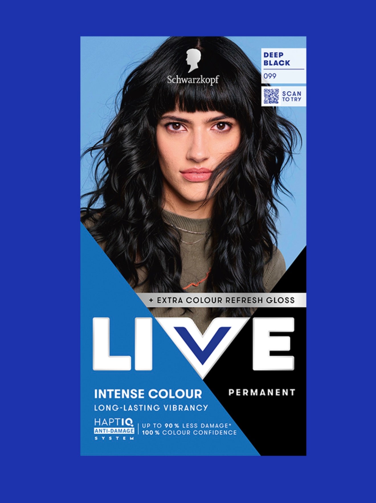SCHWARZKOPF LIVE INTENSE COLOUR DEEP BLACK 099