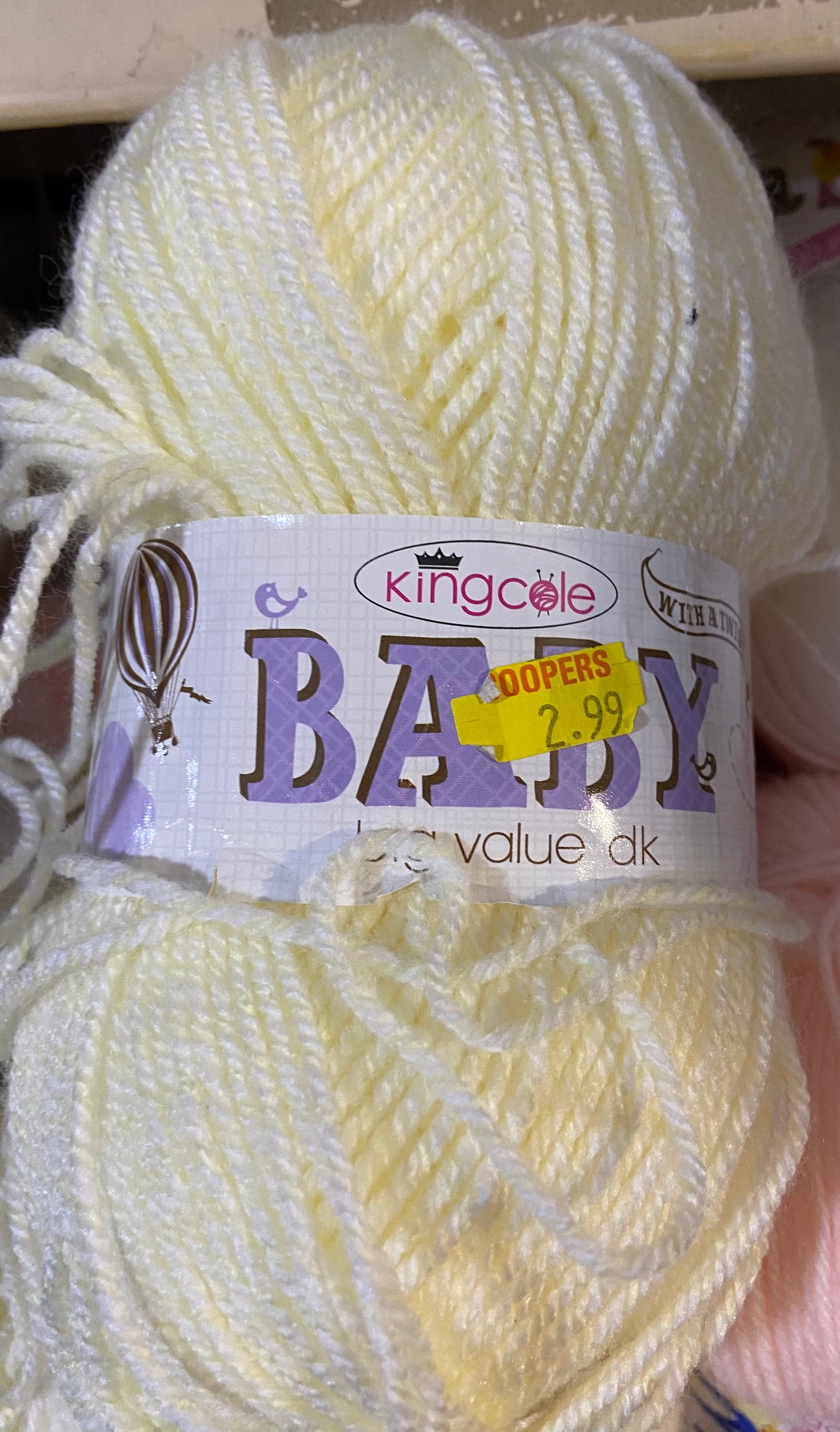 KING COLE BABY WOOL LEMON TWIST 100g