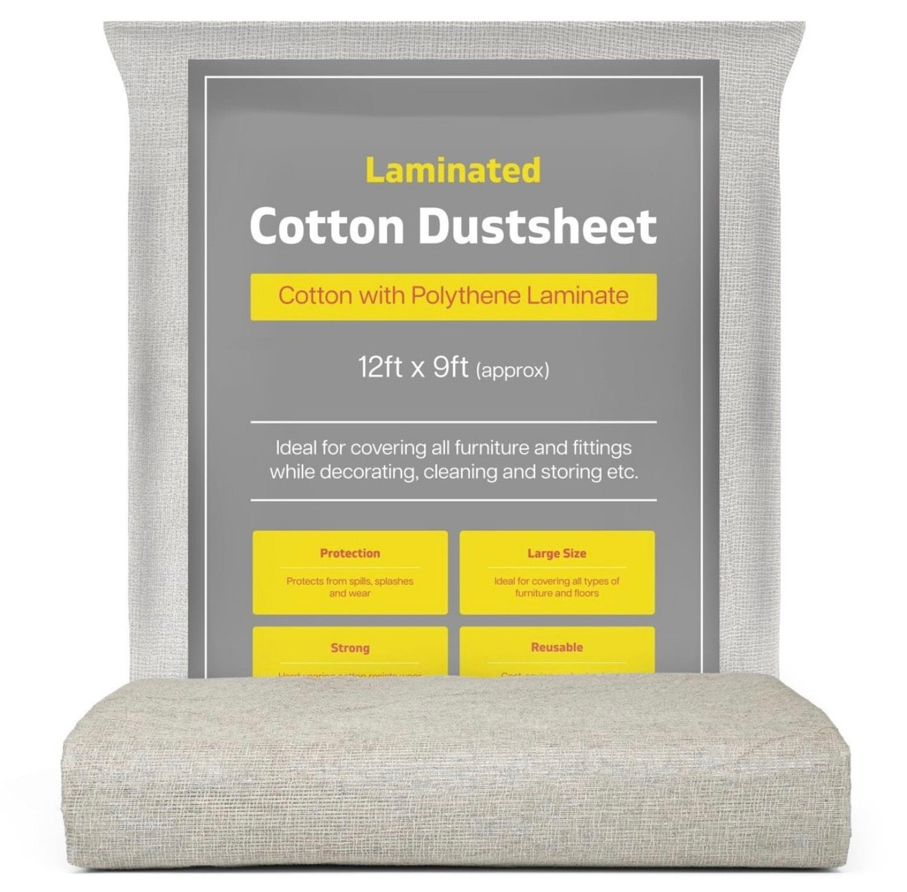 LAMINATED COTTON DUSTSHEET 12ft x 9ft