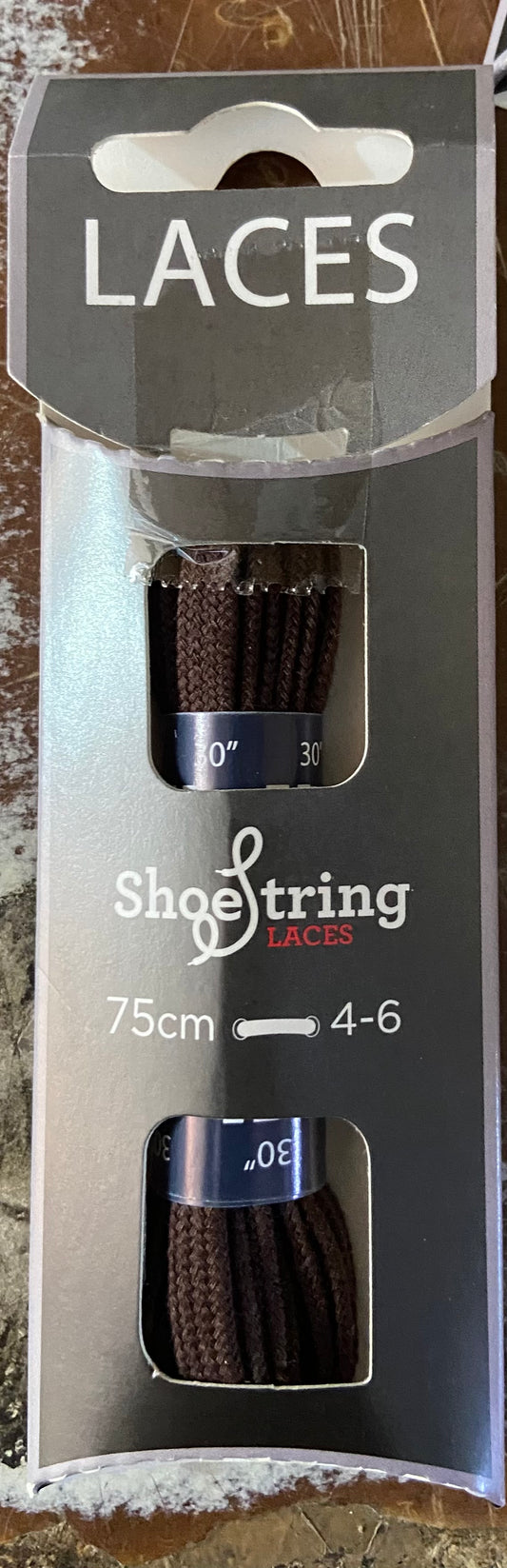 SHOE STRING LACES 75cm 4-6 30” BROWN