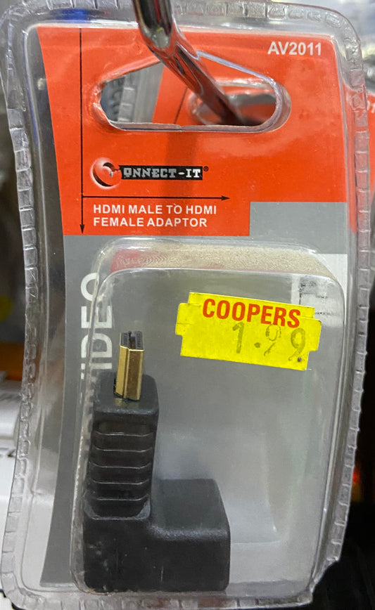 ADAPTATEUR HDMI MÂLE VERS HDMI FEMELLE AUDIO/VIDÉO