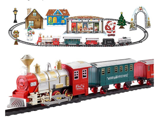 Le coffret de train de Noël de luxe The Christmas Workshop avec livraison express du Père Noël