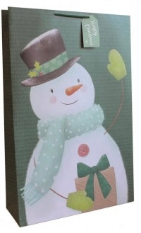 Gift Bag Christmas Reindeer/Snowman Super Jumbo (46.5 X 70x16)