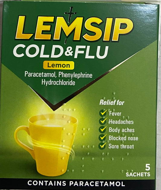 LEMSIP COLD & FLU LEMON 5 sachets