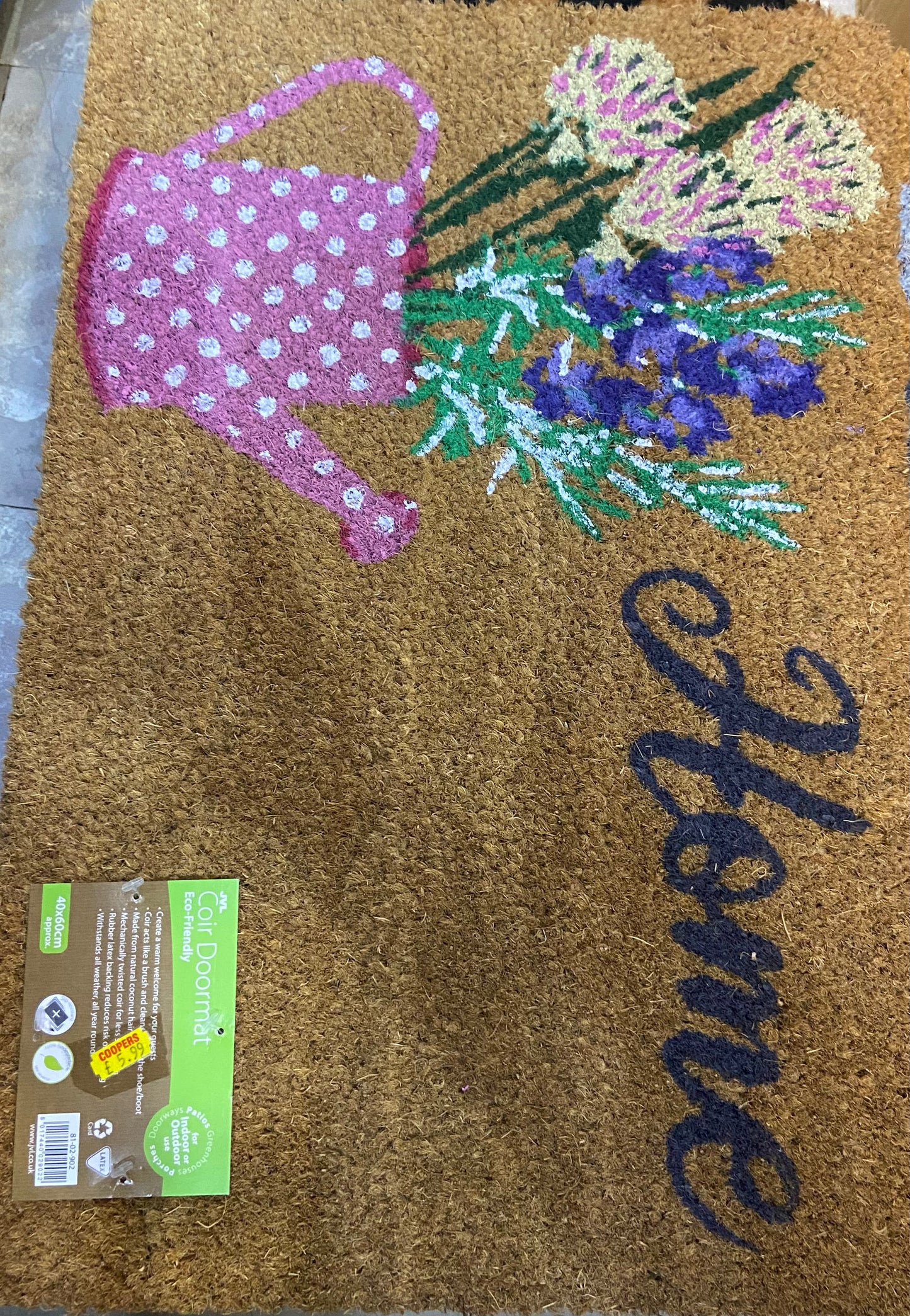 PAILLASSON JVL EN FIBRE DE COCO ÉCOLOGIQUE 40x60cm