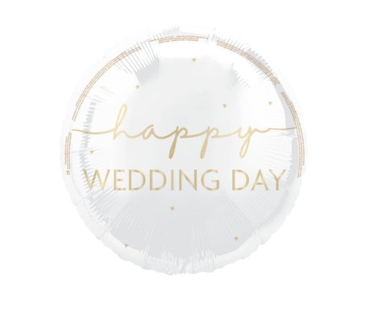 BALLON ALUMINIUM 18 POUCES JOYEUX JOUR DE MARIAGE