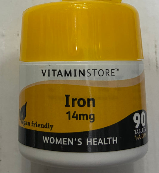 VITAMINSTORE IRON 14mg 90 tablets