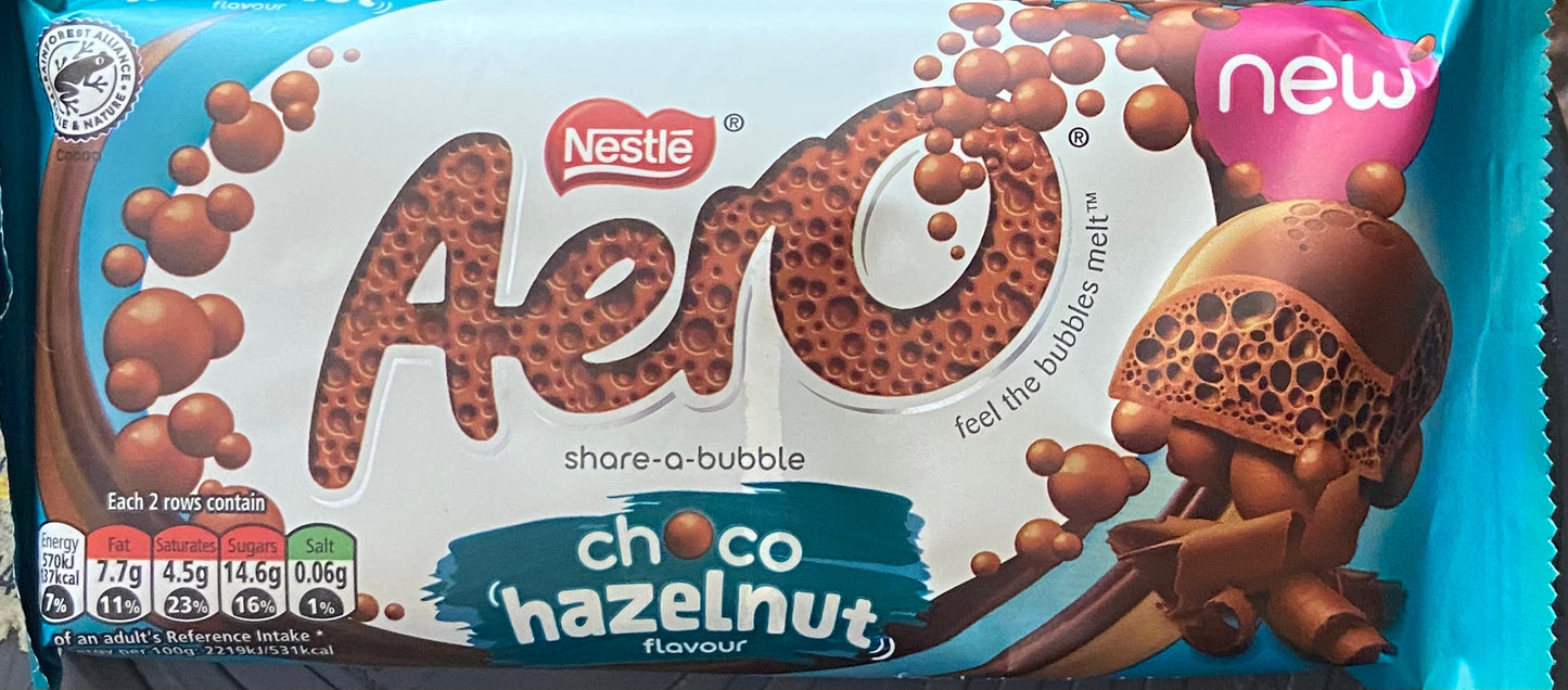 NESTLE AERO BLOCK HAZELNUT
