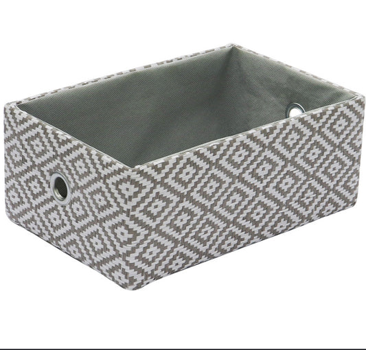 PANIER DE RANGEMENT EN PAPIER ARGYLE JVL H:10 x L:26 x P:16cm