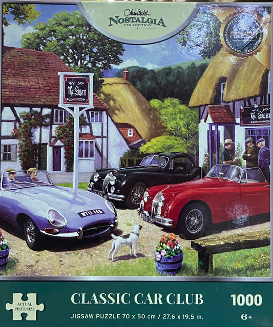 NOSTALGIA CLASSIC CAR CLUB JIGSAW PUZZLE 70x50cm