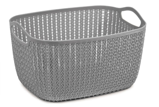 Lace Storage Basket 9L Grey