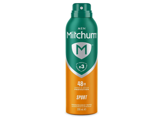 Mitchum Men Triple Odor Defense Anti-transpirant Déodorant en Aérosol Protection 48H, Sport, 200 ml