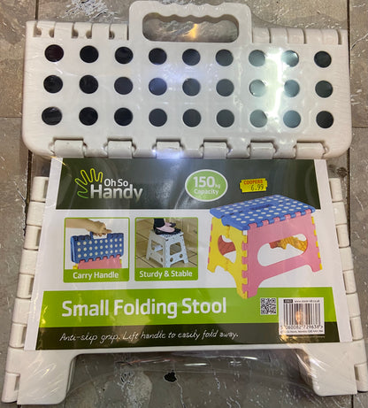 OSH -Blk & Wht Small Handy folding Stool