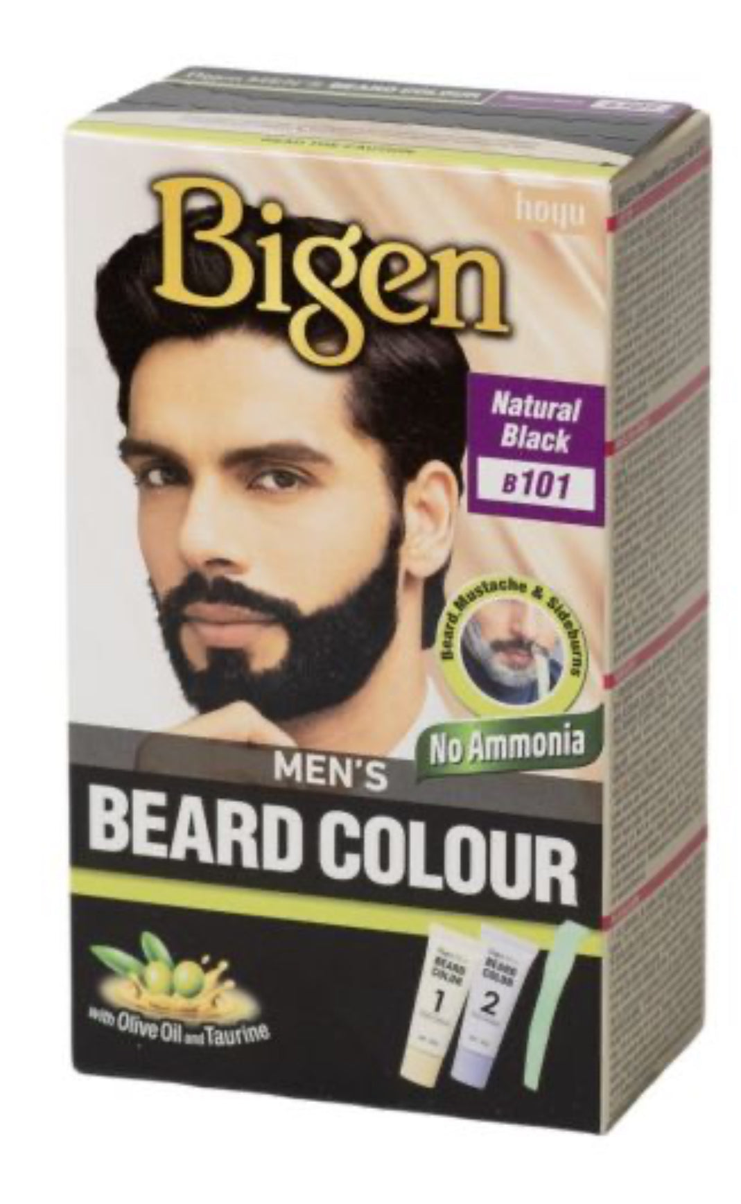 Bigen Men's Beard Colour Natural Black 101