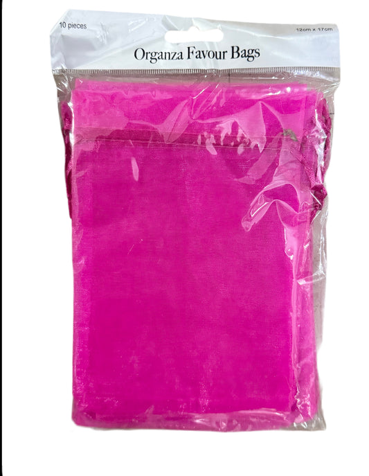Apac - Organza Bags 10pk [12x17cm] H.Pink BG2009