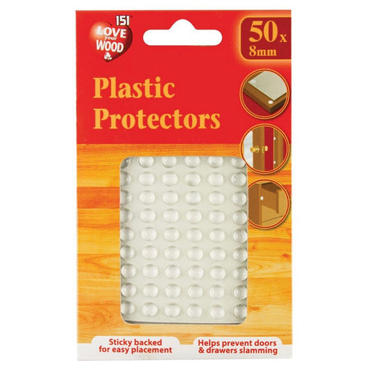 151 PROTECTEURS EN PLASTIQUE LOVE YOUR WOOD 50x8mm
