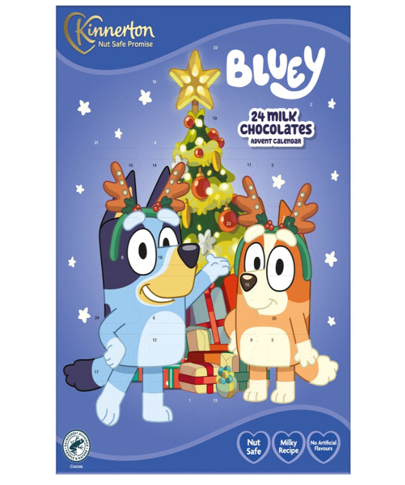KINNERTON BLUEY CALENDRIER DE L'AVENT 24 CHOCOLATS AU LAIT