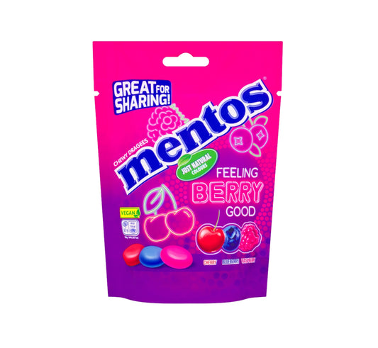 MENTOS FEELING BERRY GOOD FLAVOUR CHEWY DRAGEES 140g