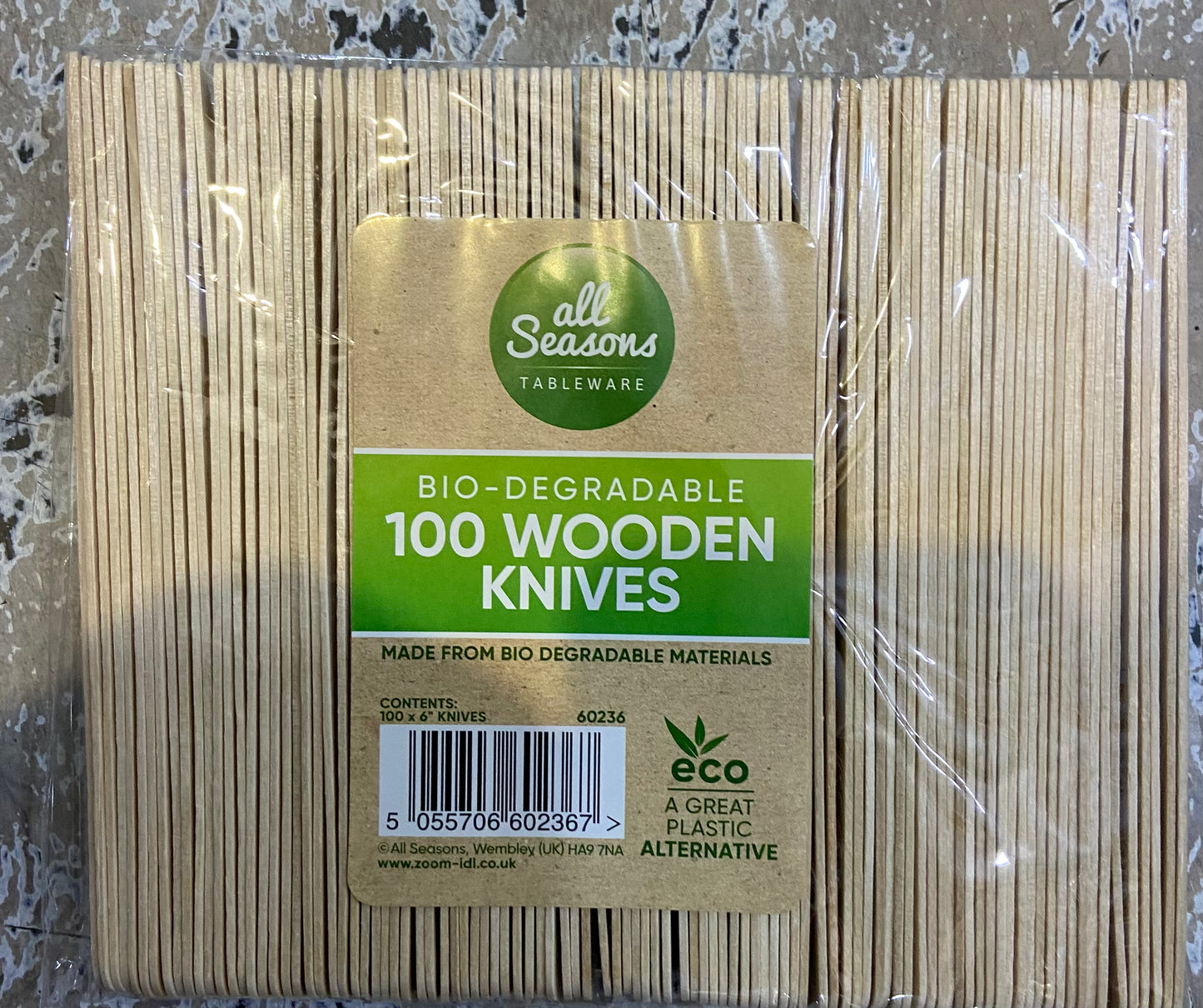 AS - Couteaux en bois, paquet de 100
