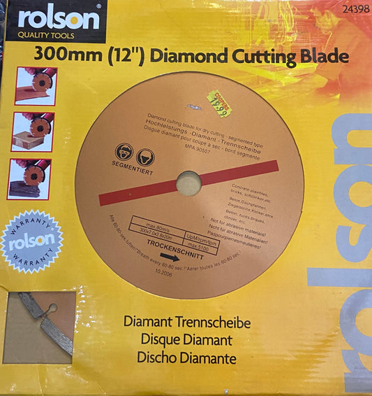 LAME DE COUPE DIAMANTÉE ROLSON 300 mm (12 po)