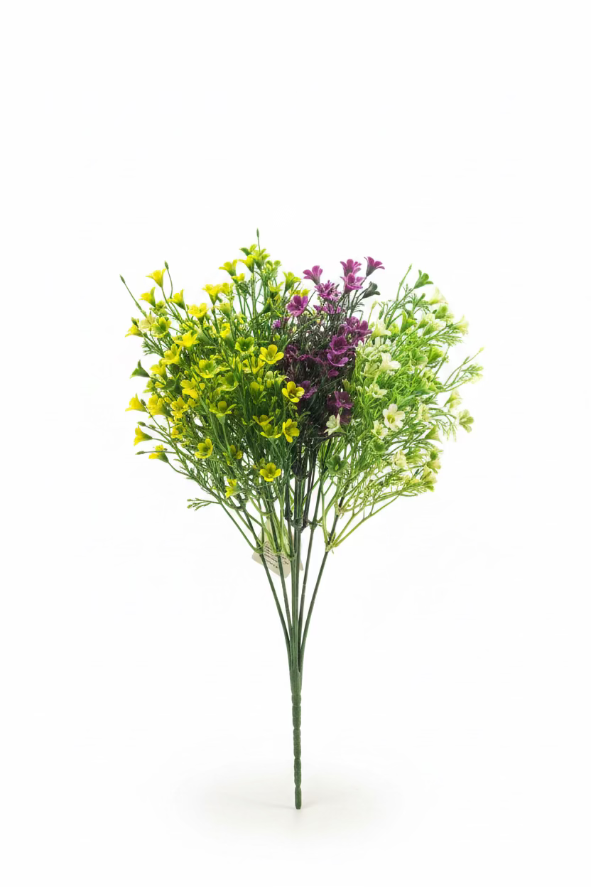 ARTIFICIAL FLOWER CALTHA BUSH 4 ASSORTED COLOURS