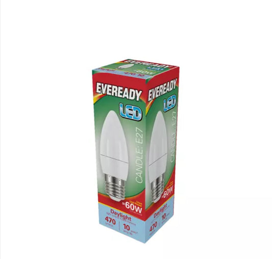 AMPOULE LED EVEREADY FLAMME E27 7.3W=60W LUMIÈRE DU JOUR 806LM