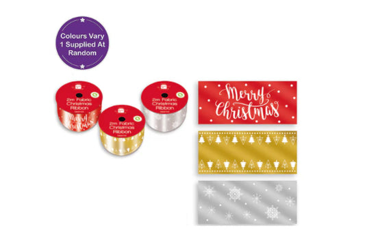 Ruban de Noël large imprimé assorti Giftmaker 2 m