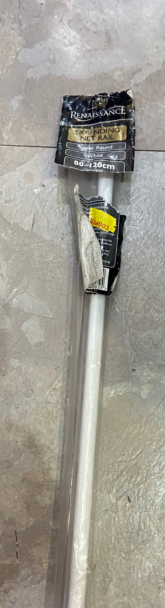 FILET EXTENSIBLE RAIL SUPER ROND BLANC 80-120cm