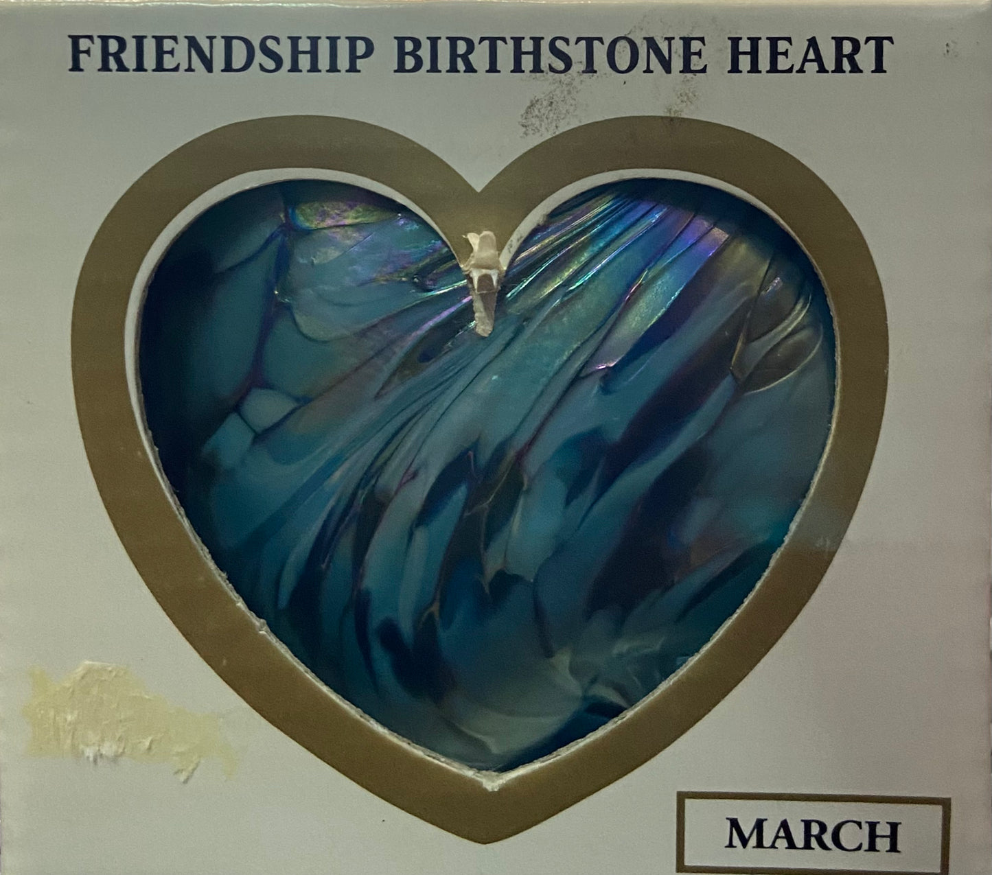 MARCH AQUAMARINE FRIENDSHIP BIRTHSTONE HEART