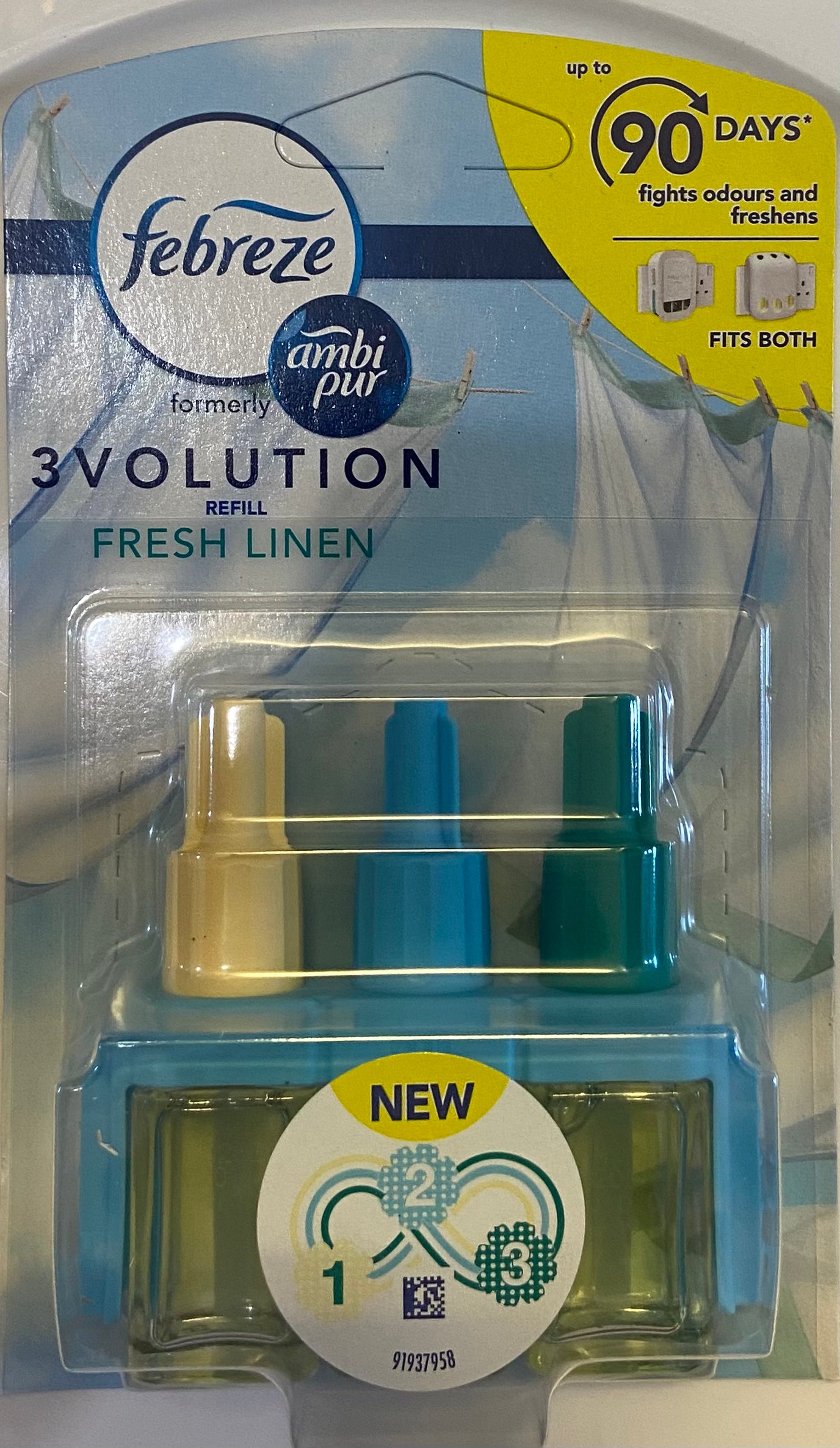 FEBREZE 3 VOLUTION REFILL FRESH LINEN 20ml