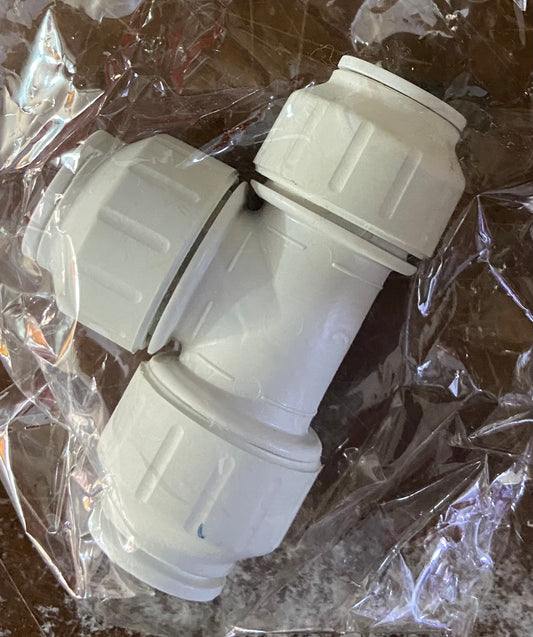 EQUAL TEE PUSHFIT CONNECTOR WHITE