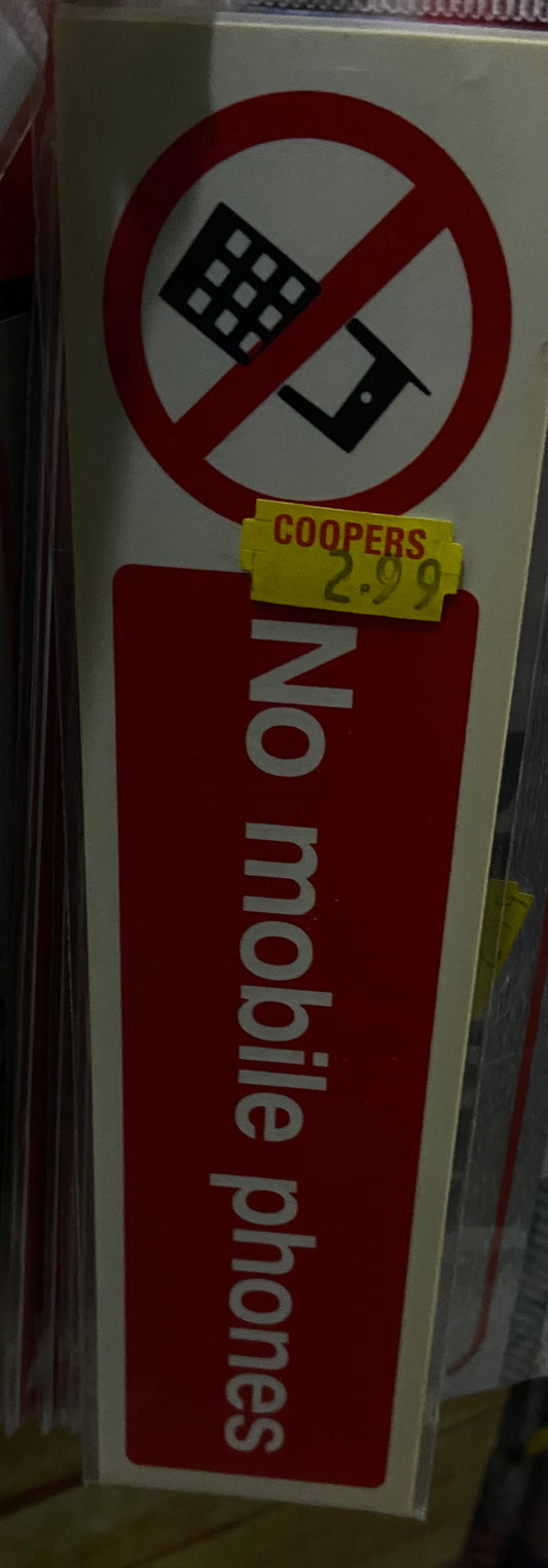 NO MOBILE PHONE STICKER