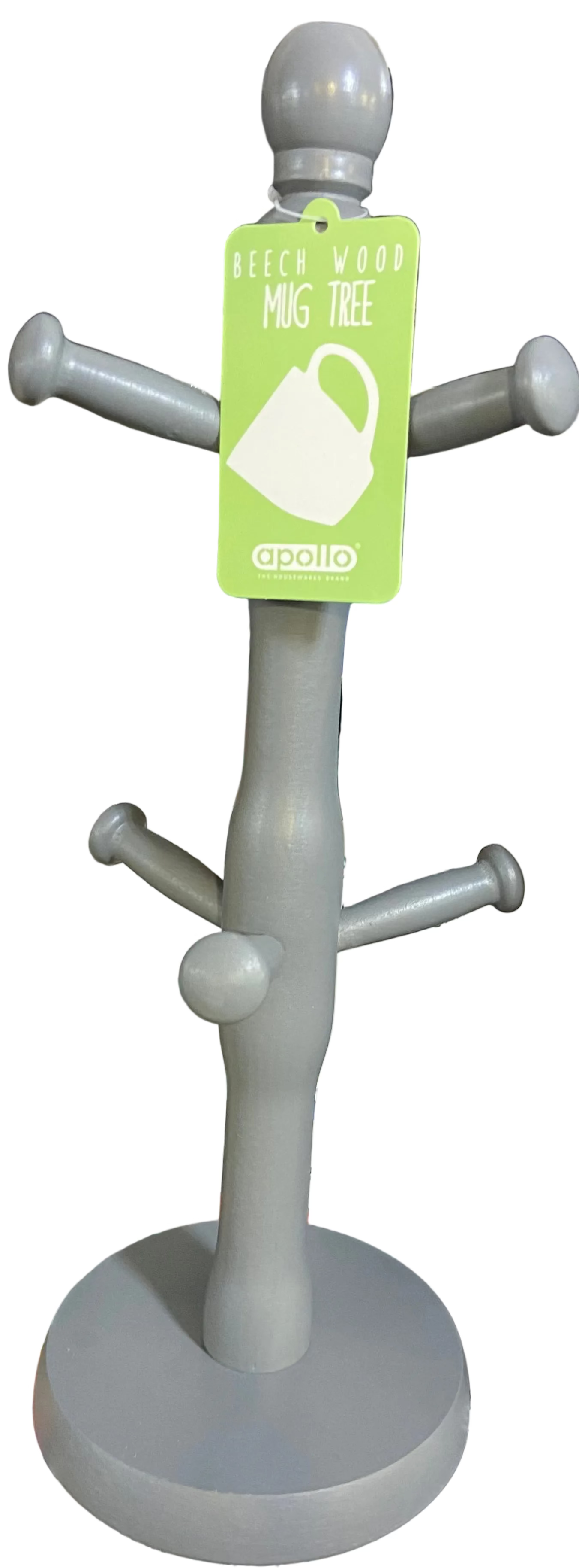 Apollo Beechwood Mug Tree Charcoal