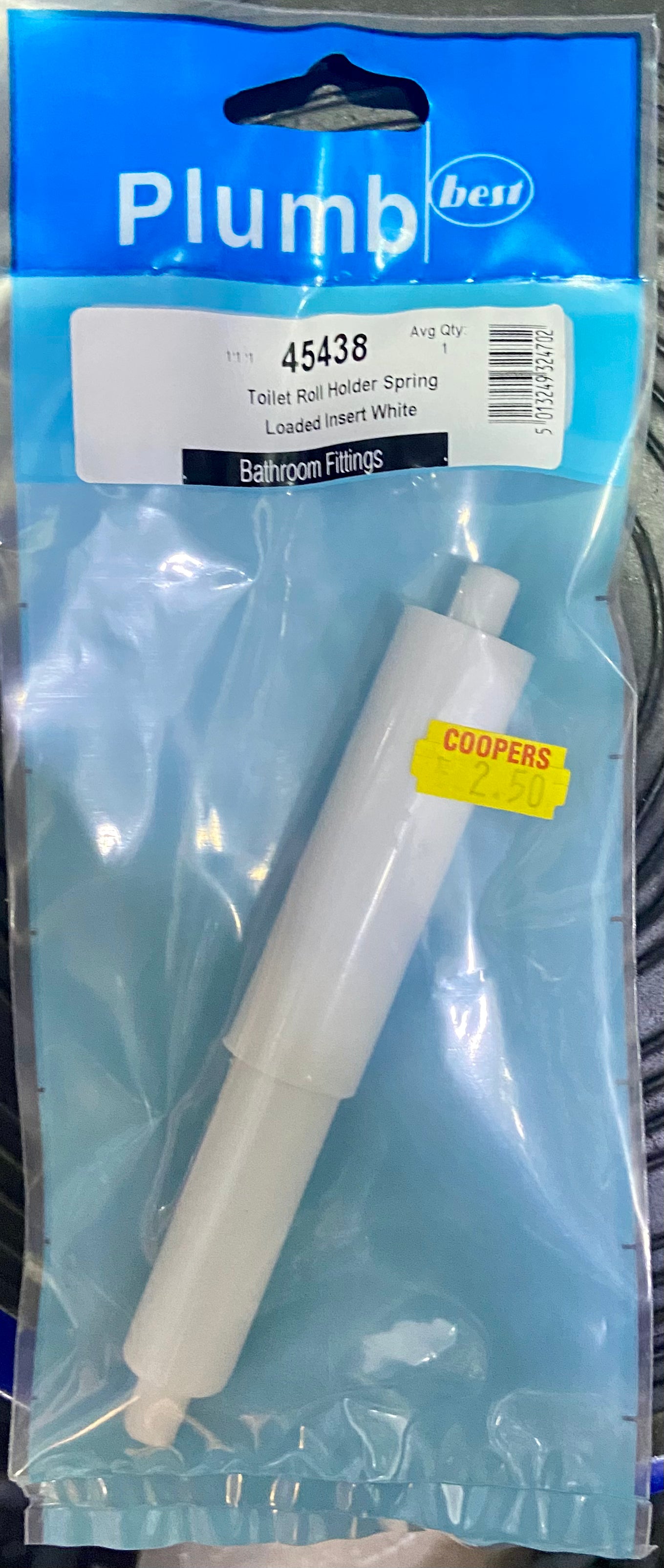 PORTE-ROULEAU DE PAPIER TOILETTE PLUMB CHARGÉ INSERT BLANC