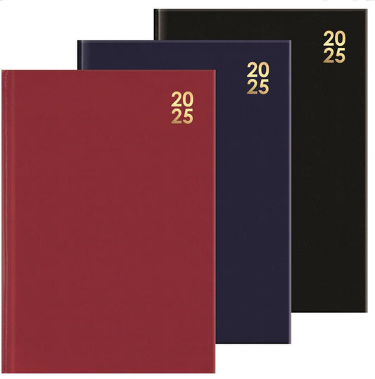 2025 A4 WEEK DAY TO PAGE HARDBACK DIARIES