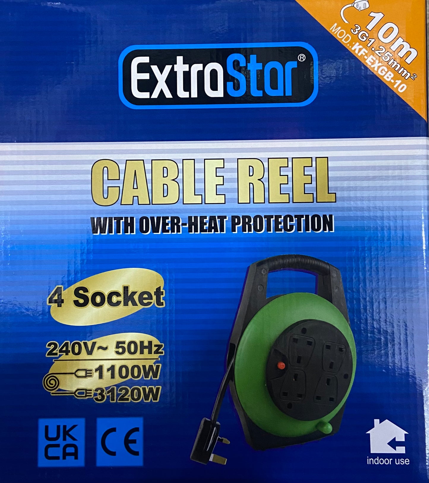 EXTRA STAR CABLE REEL 4 Socket 10m