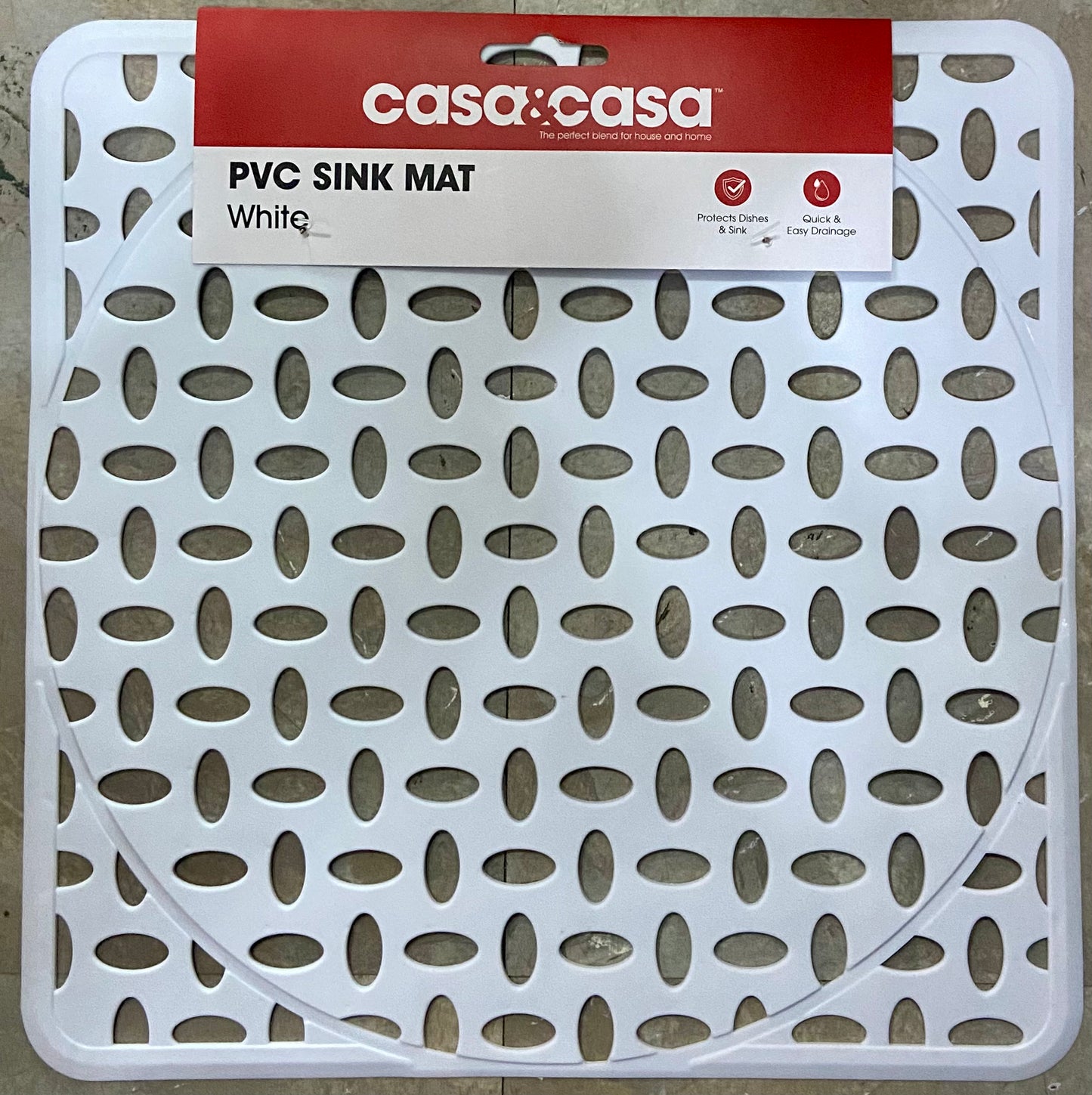 CASA & CASA PVC SINK MAT WHITE