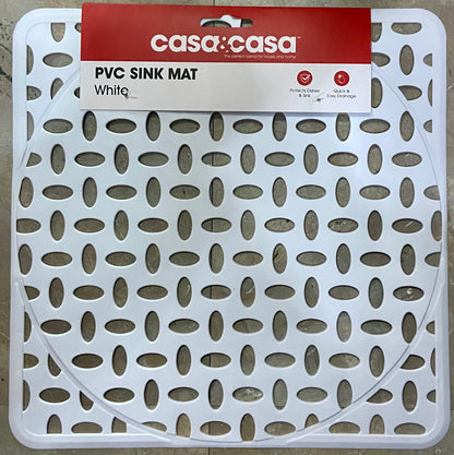 CASA & CASA PVC SINK MAT WHITE