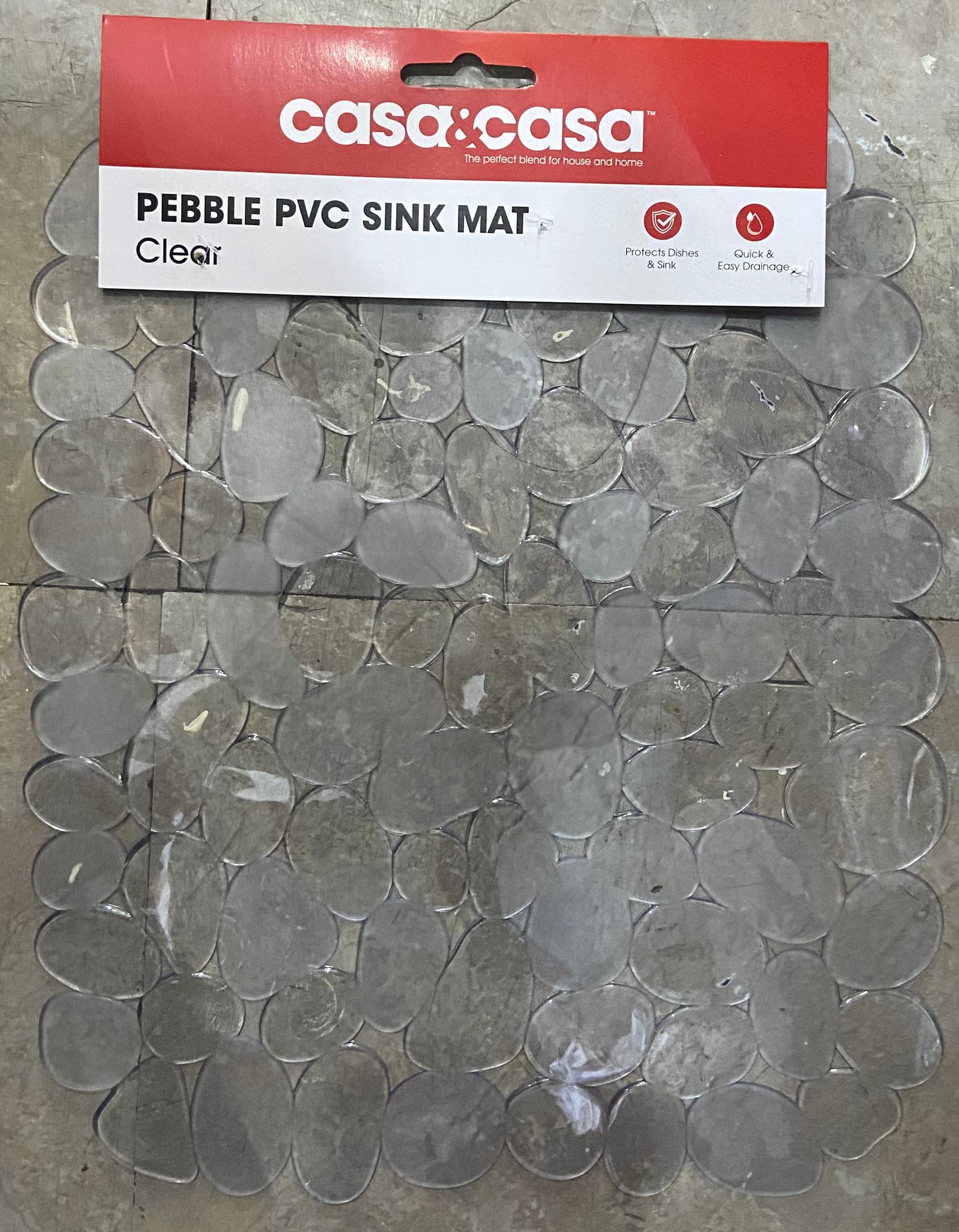 CASA&CASA PEBBLE PVC SINK MAT