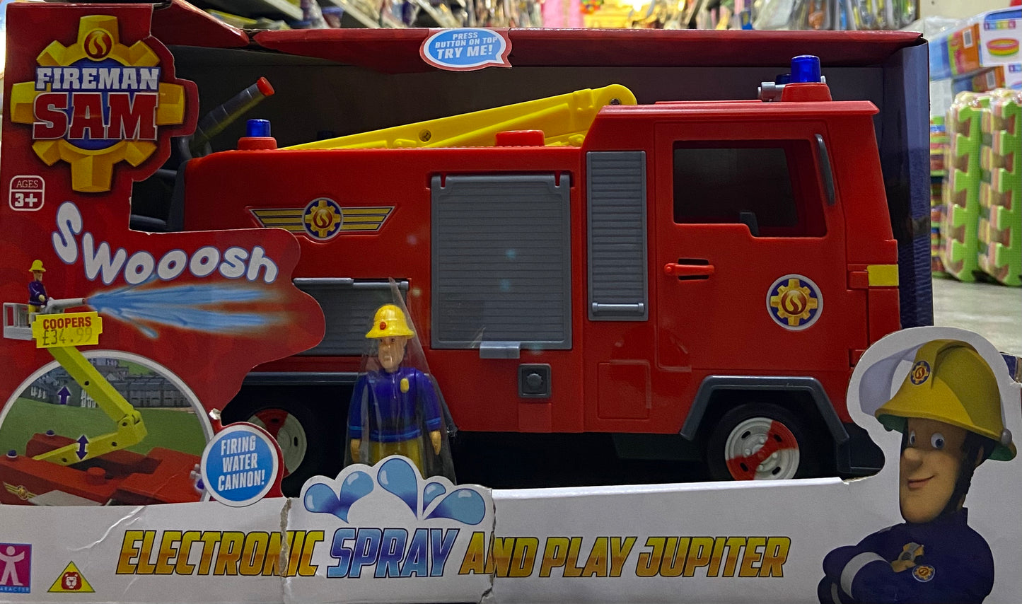 FIREMAN SAM ELECTRONIC SPRAY AND PLAY JUPITER